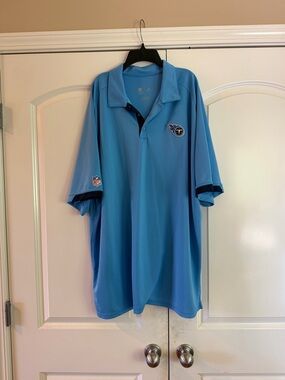 NFL Tennessee Titans Light Blue Polo Shirt with Team Patch